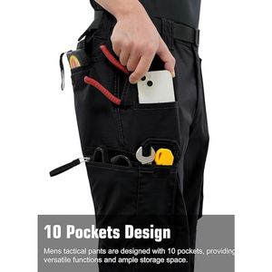 Pantalones Cargo Tácticos Personalizados de Cintura Alta, Rectos, con Múltiples Bolsillos, Transpirables, Ligeros, con Cierre de Cordón, Impermeables para Hombre - Product Image 3