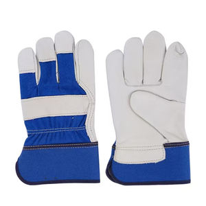 Guantes de seguridad de trabajo de cuero de vaca dividido Guantes de trabajo de aparejo de conductor de cuero de vaca de alta calidad - Product Image 1