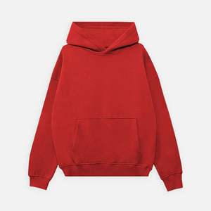 เสื้อสเวตเตอร์แบบสวมหัวมีฮู้ดทรงบ็อกซี่ฟิต100% สำหรับผู้ชายโอเวอร์ไซส์โลโก้แบบกำหนดเอง - Product Image 1