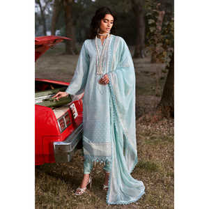 Ensemble de 3 pièces pour femmes, costume en tissu brodé avec dupatta en mousseline brodée KD-62001 - Product Image 4