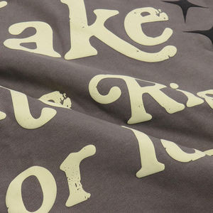 100% algodón francés Terry estilo Premium 3D Puff estampado Sudadera con capucha para hombres bolsillos Boxy sudadera desgastada Raw Him Distress Hoodie - Product Image 4