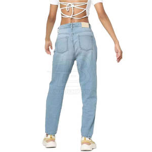 Pantalones vaqueros informales de estilo recto superventas, transpirables de secado rápido con opción de diseño de logotipo personalizado - Product Image 4