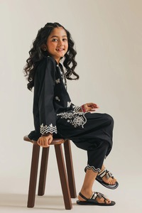 Kurta de verano para niñas étnicas indias con estilo-Ropa informal colorida de secado rápido y absorción de humedad para niños - Product Image 2