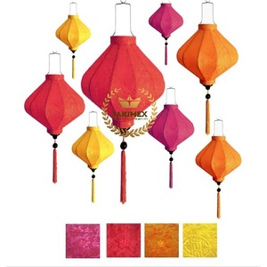 Lanterne en soie de bambou au design uni fait à la main pour le nouvel an chinois et la décoration de vacances du Têt vietnamien avec couleur personnalisée - Product Image 2
