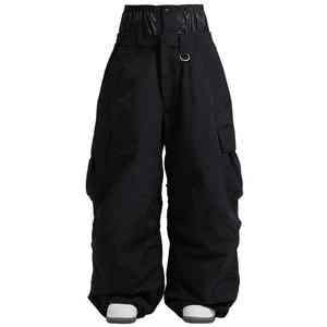 Pantalon de ski unisexe imperméable, respirant, coupe-vent, écologique, en laine, extensible, léger, avec évents intérieurs aux jambes, pantalon ample - Product Image 1
