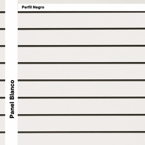 White Panel with Black Profile 10mm Thickness Vertical Wall-Mounted Tiered <b>Display</b> <b>Rack</b> Modern Style Easy Assembly - Product Image 1