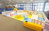 Équipement de jeux souples pour enfants personnalisé bon marché château gonflable location de piscines à balles pour fêtes d'anniversaire ensemble de jeux souples avec clôtures