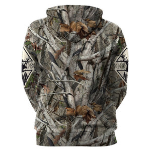 Sweat-shirt pour homme de nouvelle conception, poids lourd, performance, séchage rapide, maille 3D, camouflage de canard personnalisé, sweat-shirt à capuche pour la chasse, vêtements de camouflage - Product Image 4