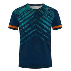 Maillots de football personnalisés, vêtements de course à sublimation complète, t-shirt à manches courtes en polyester pour hommes - Product Image 1