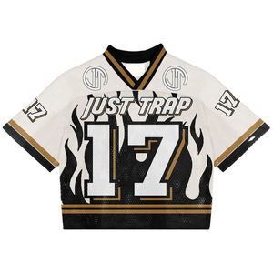 Ensemble de maillots de football boxy en maille pour hommes, vêtements de football américain à sublimation graphique, maillots de football américain avec broderie personnalisée - Product Image 3