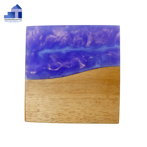 Producto caliente Posavasos de bebidas naturales Posavasos de resina epoxi Único para utensilios de cocina de madera Hecho en Vietnam al por mayor - Product Image 2