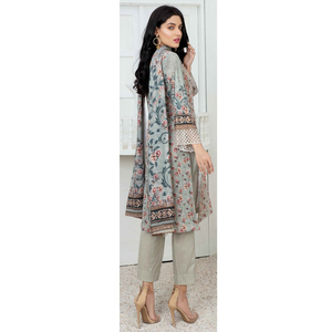 Robe de pelouse imprimée numérique pakistanaise décontractée de haute qualité Robe Maxi traditionnelle pakistanaise Salwar Kameez pour femmes - Product Image 2