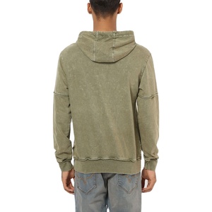 Sweat à capuche polaire surdimensionné pour hommes délavé à l'acide pour l'hiver qualité chaude grande taille Streetwear quantité minimale de commande bas 2025 - Product Image 2