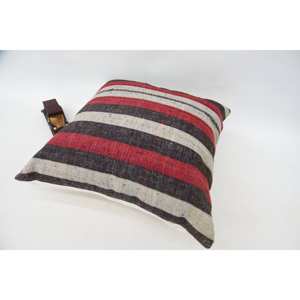 Coussin Kilim multicolore à motif vintage Coussin en laine de luxe 24x24 pouces Coussin décoratif tissé pour la literie du salon - Product Image 5