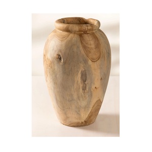 Florero de lujo para hotel diseño elegante macetas de madera a precio razonable tamaño personalizado y forma jarrones de madera natural - Product Image 5