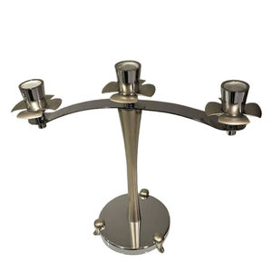 Juego de 2 tarros de vela de Metal de aluminio pulido brillante de estilo europeo, portavelas único de Navidad decorativo moderno para el hogar - Product Image 3