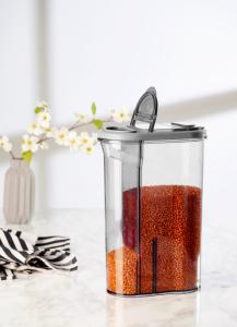 กล่องเก็บอาหารพลาสติกแบบมีฝาปิดสนิท 3 ลิตร พร้อมหัวจ่ายสองทาง ฝาปิดแบบมีมาตรวัด ใช้งานง่าย สำหรับจัดเก็บในครัวและห้องเก็บของ - Product Image 4