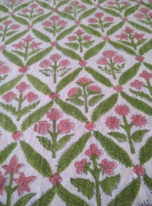 Mantel Floral verde, mantel estampado de bloques indios, mantel de algodón puro, hecho a mano mantel, Lino de mesa, decoración de boda de granja - Product Image 3