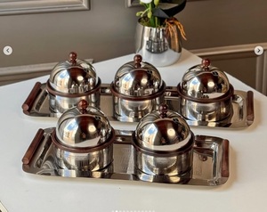 Plateaux en argent et or Supports à gâteaux Dômes à gâteaux Supports à biscuits Bols Plats et plateaux Boarder avec motif floral - Product Image 5