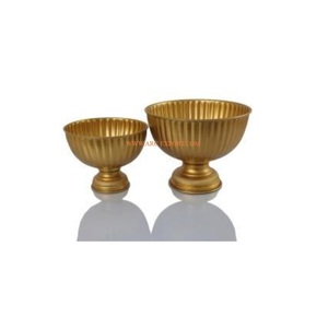 Ensemble de 2 tailles différentes décoration de table fêtes de mariage centre de table design vintage forme ronde meta centre de table intérieur - Product Image 1