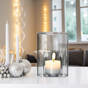 HST4708 - Tubo de Chimenea Transparente para Velas Tipo Huracán [Sin Base] - 4.7 x 8 - Product Image 5