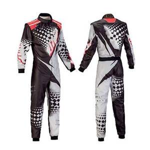 Combinaison de karting pour homme CHRIS RACEWEAR 2025, double couche personnalisée, coton FR respirant, intérieur Nomex, séchage rapide, techniques d'impression - Product Image 2