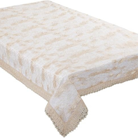Nappe en coton et lin à franges tissées pour mariage et banquet, vente en gros, fabricant OEM personnalisé, imperméable et écologique