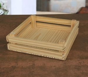 Plateau de service en bois massif naturel pour la nourriture et les fêtes Plateau de service carré en bois de luxe Plateau pour restaurant et hôtel - Product Image 2