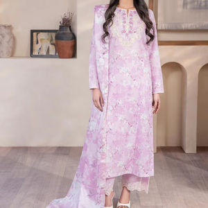 Cozy Winter Linen Collection Hombres Mujeres Pakistani Indian Formal Salwar Kameez 3 piezas Bordado Cosido Georgette Ropa informal - Product Image 1