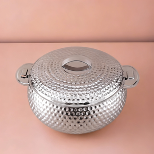 Marmite isotherme en acier inoxydable martelé antiadhésif de qualité supérieure, durable, avec couvercle, pour la cuisine, les restaurants, les hôtels, le service - Product Image 5