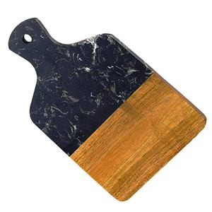 Planche à découper en marbre en bois Portable planche à découper rectangulaire personnalisé en gros blocs à découper blancs et bruns fabriqués en Inde - Product Image 1