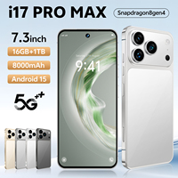 Smartphone 17 Pro Max 7,3 pouces 5G 2G LTE double SIM, processeur Deca-Core, appareil photo arrière 108MP, écran OLED HD 120Hz, batterie 8000mAh, Android, anglais