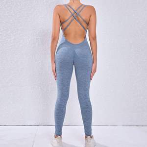 Combinaison une pièce pour femme, ensemble de tenue de sport, combinaison de yoga qui relève les fesses, body de sport sans dos - Product Image 4