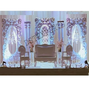 Décor de scène de réception élégant, style arabe, pour mariages classiques, décoration de scène de mariage unique et grandiose - Product Image 1