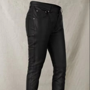 กางเกงหนังขายาวปกติคุณภาพสูงสำหรับ100% กางเกงหนังทำจากผ้าแห้งเร็วคุณภาพสูง - Product Image 1