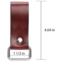 Support de ruban à mesurer en cuir marron étui à pince de ceinture pour outil d'impact de forage ensemble de 2 pièces multi-outils robustes capacité de 150 lb (20