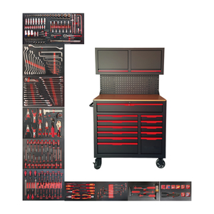 Boîte à outils, armoire <span class=keywords><strong>de</strong></span> <span class=keywords><strong>rangement</strong></span> pour garage, bancs <span class=keywords><strong>de</strong></span> travail <span class=keywords><strong>en</strong></span> métal pour espace <span class=keywords><strong>de</strong></span> travail industriel, garage avec outils, kit <span class=keywords><strong>de</strong></span> réparation automobile, douille à cliquet - Product Image 1