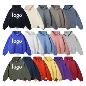 Pull-over de luxe personnalisé 100% coton poids lourd qualité sweat à capuche unisexe surdimensionné épaule tombante-sweats-shirts en polaire vierge pour hommes - Product Image 4