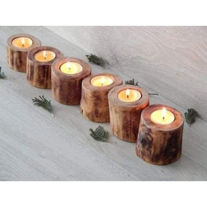 Bougeoir en bois fait à la main de conception élégante bougeoir en bois naturel de qualité créative pour le bougeoir le plus vendu - Product Image 2