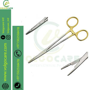 คีมจับเข็ม Olsen HEGAR พร้อมใบมีดตัด 6 นิ้ว ทำจากทังสเตนคาร์ไบด์ และกรรไกร Castroviejo ขนาด 5.5 นิ้ว แบบโค้ง - Product Image 3