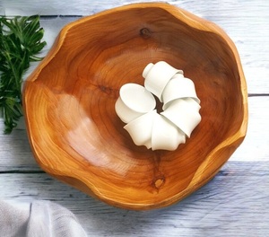 ถ้วยสลัดแบบยืนทำจากไม้สำหรับตกแต่งห้องครัว - Product Image 3