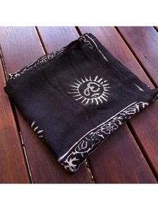 Écharpe unisexe en coton faite à la main, imprimé Om Mantra, étole, écharpe de plage - Product Image 4