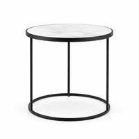 Table basse moderne en métal durable de style marbre nordique, panneau simple, pour salon, balcon, chambre à coucher