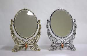 Antique Vintage Customized Design Decorative Makeup <b>Table</b> Mirror <b>Butterfly</b> Patterned Metal Frame for Anniversary Occasion Rayan - Product Image 2
