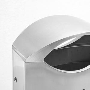 खड़े स्टेनलेस स्टील के कचरे के डिब्बे ब्रश सतह के इनडोर और आउटडोर कचरे के भंडारण बाल्टी - Product Image 4