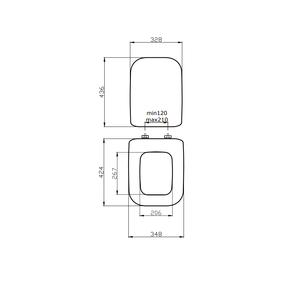 ฝาครอบโถสุขภัณฑ์สีขาวแบบ White Basin-Compliant พร้อมบานพับอเนกประสงค์ - Product Image 3