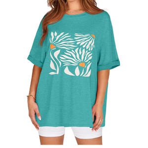 T-shirt graphique en coton de qualité supérieure de haute qualité sur la taille T-Shirt respirant à la mode femmes Sublimation nouveau Design respirant - Product Image 4