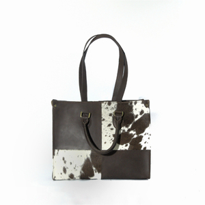 Bolso de mujer hecho de cuero de vaca natural y pelo en el elegante monedero de cuero genuino - Product Image 2