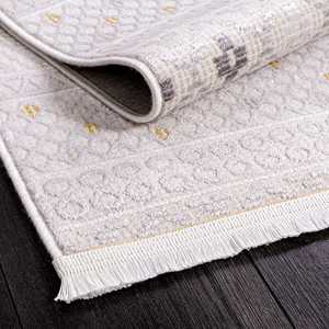 Alfombra Moderna Crema Netline CN013, 100% Acrílica, Antideslizante, Fácil de Limpiar, Duradera, 80x150cm, para Hogar, Dormitorio, Estudio, Habitación Infantil - Product Image 6