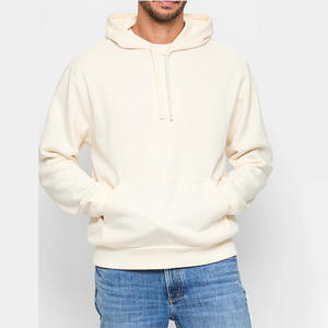 เสื้อฮู้ดดี้ผ้าคอตตอนผสมโพลีเอสเตอร์สีเบจแบบพรีเมียม ปรับแต่งได้ รับสั่งซื้อจำนวนมาก พร้อมตัวเลือกการปักโลโก้และพิมพ์ลาย  แบบเรียบสีพื้นสำหรับฤดูหนาว  สามารถปรับแต่งได้ - Product Image 1